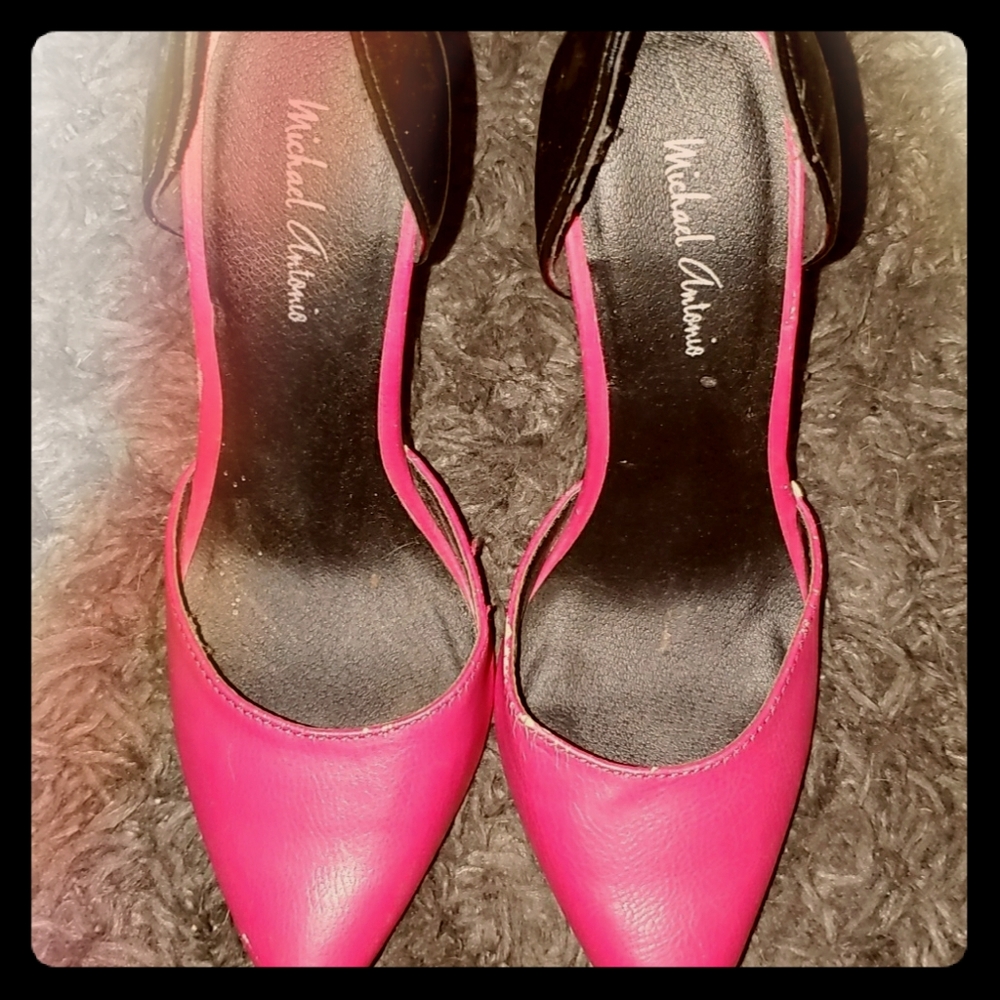 Pink and black Michael Antonio heels
